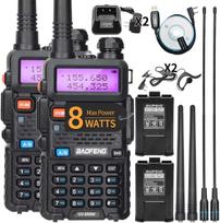 1/2PCS BaoFeng UV-5R 8W Tri-Power Walkie Talkie High Power Dual Band Long Range 128 CH Portable Handheld UV 5R Ham Two Way Radio US