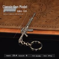 PUBG Peacekeeper Keychain: QBU191 Alloy Mini Gun Model Toy brown