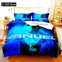 Anuel Aa Real Hasta La, Boys Bedroom Duvet Cover Set, Single, Double, Full, Queen, King Size,  Duvet Cover Bed Set EU Single 135*200cm/53x79in 3pcs blue