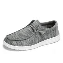 Platesnio dydžio 50 51 Vyriški drobės batai Laisvalaikio slip-on batai Alpargatas Hombre Moccasins Mocassin Homme Lengvi, pralaidūs orui 49 pilka spalva