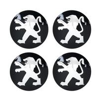 4PCS 60mm Wheel Center Caps for Peugeot 107 108 206 207 208 301 307 308 408 508 2008 3008 Modified Hub Covers Tuning Accessories 60mm black