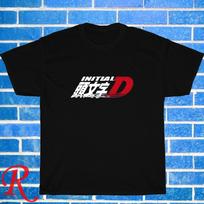 New!  Initial D Racing car manga Black  Grey  Navy  White Size S-5XL Unisex T-Shirt 2XL blue