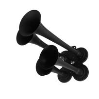 135DB Car Air Horn Four Trumpet Tube Black Loudspeaker for Train Ship Truck Motorcycle DC 12V black