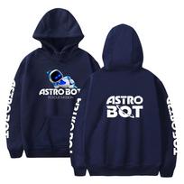 Mens Womens Hoodie Astro Bot Anime Hoodies Anime Streetwear Harajuku Casual Printed Hooded Pullover Sweatshirts S tamsiai mėlyna spalva