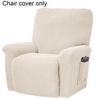 Durable Recliner Cover Polyester Sofa Cover Non Slip Elastic Tub Chair Cover Skid Resistance white