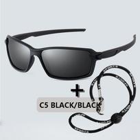 New Men Polarized Sun Glasses Brand Designer Square Sports Sun Glasses Male Driving Fishing Activities Goggle UV400 Protection Wome Practical Use Polarized black