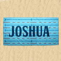 Personalized Beach Towel Custom Name/Logo Oversized Microfiber Towel for Swimmer Swim Team Swim Coach Gift Swim Lessons Towel 50x100 CM blue
