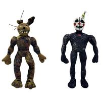 25cm FNAF Bite by Night Game Five Night Bear Plush Toy Rotten Scary Rabbit Killer Ennard Stuffed Doll Collectible Gift black