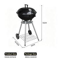 Enamel Grill 44 Barbecue Smoker Camping Fire Pit Charcoal Grill black