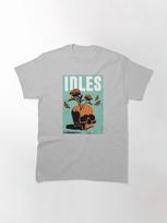 IDLES Skull and Flower Classic T-Shirt 4XL viržių pilka spalva