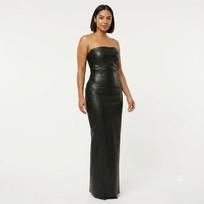 Black Long Party Wear Handmade Lambskin Leather Stylish Women Skirt Genuine Fit M juoda