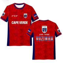 Cape Verde World Cup Fan T-Shirt Men Women Quick Dry Breathable Short Sleeve Cotton Blend Graphic Tee Sport Casual Medium red