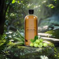 BEAUTYFRED Amla Aloe-Vera Shampoo with Conditioner 400ml – Herbal Hair Shampoo Conditioner for Hair Loss Control gray