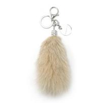 Real Fox Fur Keyring - Beige beige