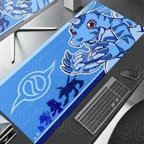 Digimon Agumon Computer Rubber Mouse Office Desk Gaming Setup Accessories Student Writing Mat XXL Stitch Edge Anime Keyboard Pad 30cmx80cm(11.8x31.5inch) purple