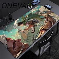 Attack On Titan Mouse Pad Gaming Accessories Keyboard Large Rubber Desk Mat Anime Computer Carpet Pc Gamer Non-slip Mousepad Xxl 30cmx80cm