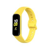 Sport Adjustable Rubber Smart Bracelet Silicone Strap Replacement Watch Band Fit E geltona