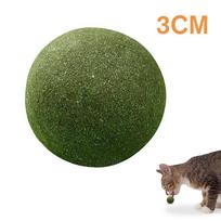 10cm Extra Large Catnip Ball Natural Cat Toy with Gallnut Fresh Breath Indoor Cats Interactive Teething Play Toy Pet Supplies black