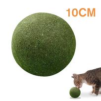 10cm Extra Large Catnip Ball Natural Cat Toy with Gallnut Fresh Breath Indoor Cats Interactive Teething Play Toy Pet Supplies