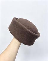 Winter new beret banquet top hat women wool hat autumn and winter elegant fashion medicine box hat M（56-58cm） gray