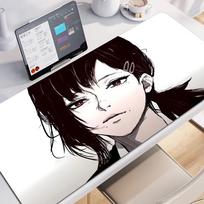 Mouse Pad Anime Mouse Mat Gamer Cchainsaw Man Makima Gaming Accessories Mousepad Large Keyboard DeskMats Computer Keyboard Pad 800x400x2mm black