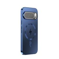 Šiuolaikiškas Estetinis Magnetinis Telefono dėklas Google Pixel 11 Pro XL 10 9 9A 8 8A 7 7A 6 Elegantiškas Galvanizuotas Dangtelis TikTok Vartotojams Google Pixel 8 Pro mėlyna