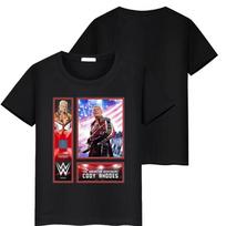 Naujas Cody Rhodes American Nightmare imtynių marškinėliai 2025 m. Spausdintas Y2K stiliaus laisvalaikio viršutinė dalis vaikams Vaikų imtynių atributika Marškinėlis M black