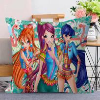 Mergaitė W-Winx Klubai pagalvės užvalkalas sofos pagalvės užvalkalas namų kambario dekoracija vaikų dovana 22x22Inch