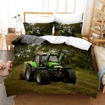 3D Ūkininko Traktoriaus Patalynės Komplektas Užvalkalas su Pagalvės Užvalkalu Vienvietis, Dvigulis, Karalienės, Karaliaus Dydžio Namų Dekorui 70x133cm 2pcs