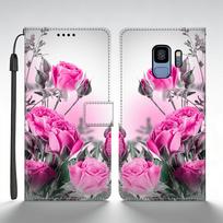 Samsung Galaxy S9 Plus dėklas Odinis atverčiamas piniginės dėklas Samsung S9 GalaxyS9+ nugarėlės dangtelis Spausdintas drugelis katė korpusas Funda Samsung S9 Plus pink