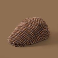 Elegant Vintage Berets Japanese Style Plaid Pattern Newsboy Cap Flat Top Casquette Women's Wear ruda