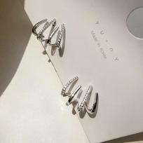 Exquisite Rhinestone Ear Cuff for Women -… white