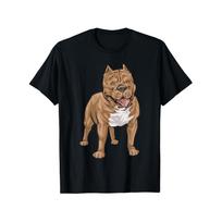 American Bully Dog Graphic Tee Soft Cotton Short Sleeve Crew Neck T-Shirt for Dog Owners XXXXL black
