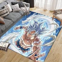 Son Goku Flannel Pattern Square Carpet,Area Rug,Carpet Rug for Living Room Bedroom Sofa Playroom Decor,Non-slip Floor Mat 70x100cm( 27x39in )
