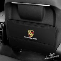 Odinis automobilio sėdynės atlošo apsauginis kilimėlis nuo spyrių, skirtas Porsche Panamera Spyder Carrera Macan Boxster Cayman Cayenne 911 black