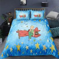 Anime Little Prince Le Petit 3D NEW Duvet Cover Pillowcase Bedding Set Adult Boy Bedroom Decoration Children Single Double Large EU Single 135*200cm/53x79in 3pcs gray