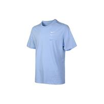 Nike Quadruple Swoosh Logo Sports Crew Neck T-Shirt Men Tops Blue DC2716-571 M white