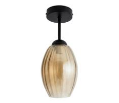 BRILAGI - LED paviršinis lubų šviestuvas R GLASS 1xE27/60W/230V skersmuo 17 cm juoda/dūminė smėlinė