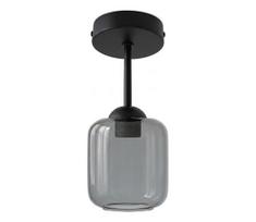 BRILAGI - LED Paviršinis lubinis šviestuvas R GLASS 1xE27/60W/230V Ø 14 cm juoda/dūmų pilka