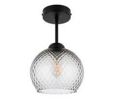 BRILAGI - LED prigludęs lubinis šviestuvas R GLASS 1xE27/60W/230V skersmuo 18 cm juoda/dūminė pilka