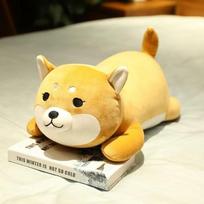 Non-Toxic Cute Husky Shiba Inu Corgi Dog Plush Toy Stuffed Soft Animal Dog Pillow Christmas Gift Peluche Kawaii Present 50cm beige
