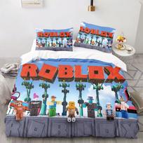 Children'S Games Roblox Three-Piece Bedding Quilt Cover Pillowcase 90*190 red