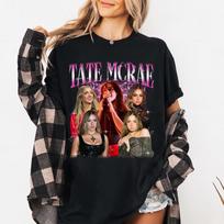 Tate McRae Shirt Tate McRae Bootleg Rap Shirt Tate McRae Tour Fan Shirt Unisex T-Shirt S black