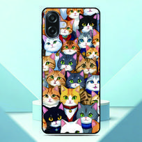 Lovely Kitten Anime Phone Case For ZTE Blade A76 4G A75 A73 A72 A71 A35e A56 A55 A54 A35 A36 A51 A34 A31 Plus A5 Custom Cover Blade A75 4G beige