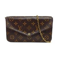 [Pre-Owned] Felicie Pochette Classic Monogram Coated Canvas And Leather Three-In-One Chain Bag - Very Good #6PDMTB ONE SIZE black