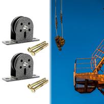 2x Cable Fixed Pulley, Portable Versatile Sturdy Professional Pulley Weight System for Gym gray