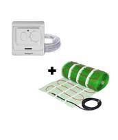 Grindinio šildymo tinklelis Wellmo MAT, 150 W + neprogramuojamas termostatas Feelspot WTH71.36, 3 m²
