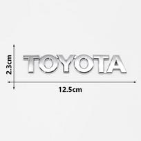 3D ABS TOYOTA raidžių emblema galinės bagažinės ženklelis logotipas pavadinimo lentelės lipdukas juodas chromas Corolla Camry RAV4 Yaris Highlander Hilux FH5 gray
