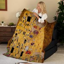 Artist K-Klimt Throw Flannel Blanket, Soft Warm, Durable & Washable cute Cool 150x200cm brown