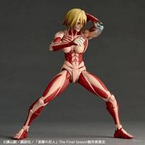 Attack On Titan Amazing Yamaguchi Revoltech Nr068 Female Titan Annie Leonhart Figures Pvc Figurine Collection Model Toy In-Stock brown